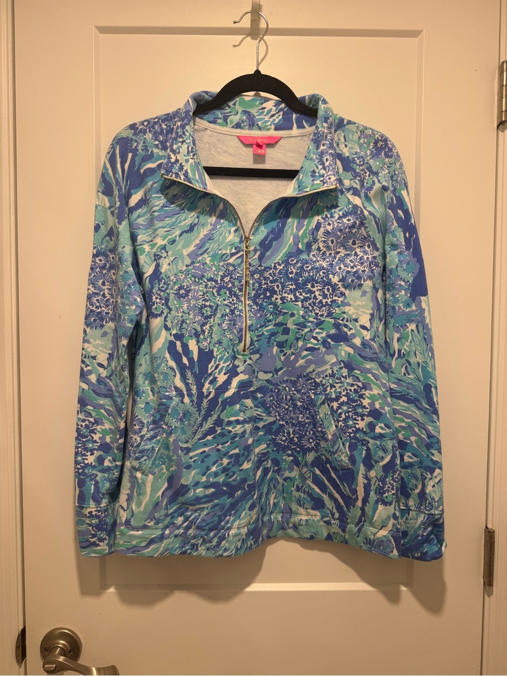 Lilly Pulitzer Hey Hey Soleil Half Zip Popover Large